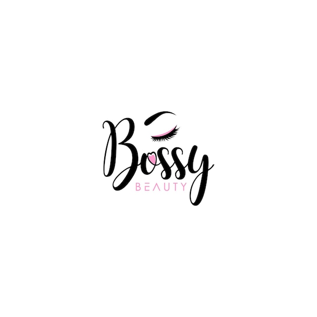 Beauty eye bossy logo teken symboolpictogram