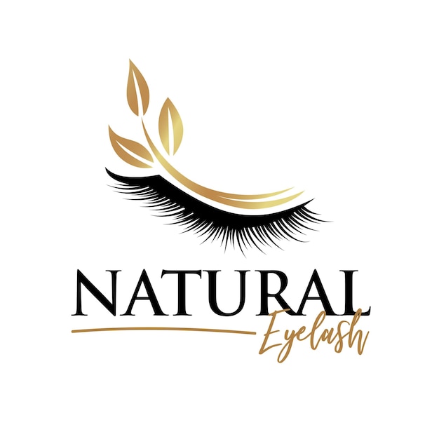 Beauty eyelash extension logo design template