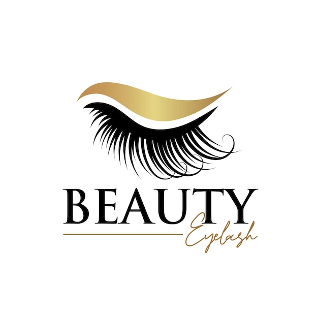 Шаблон дизайна логотипа наращивания ресниц красоты