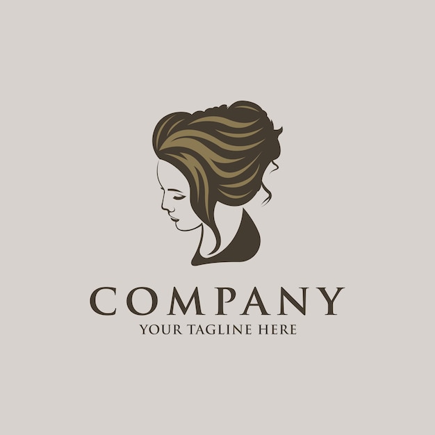 Beauty face natural logo vector