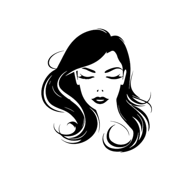 Beauty face vector illustration Vector logo design for beauty salon or hair salon or cosmetic design