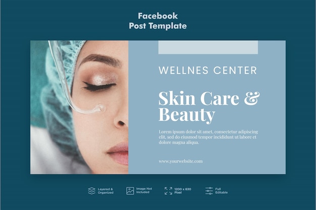 Vector beauty facebook post template