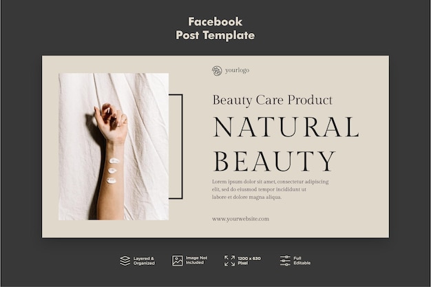 Vector beauty facebook post template