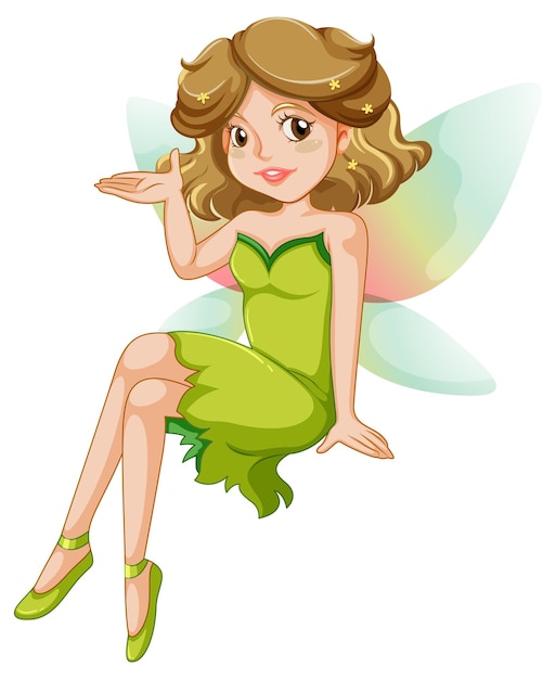 Vector beauty fairy on a white background