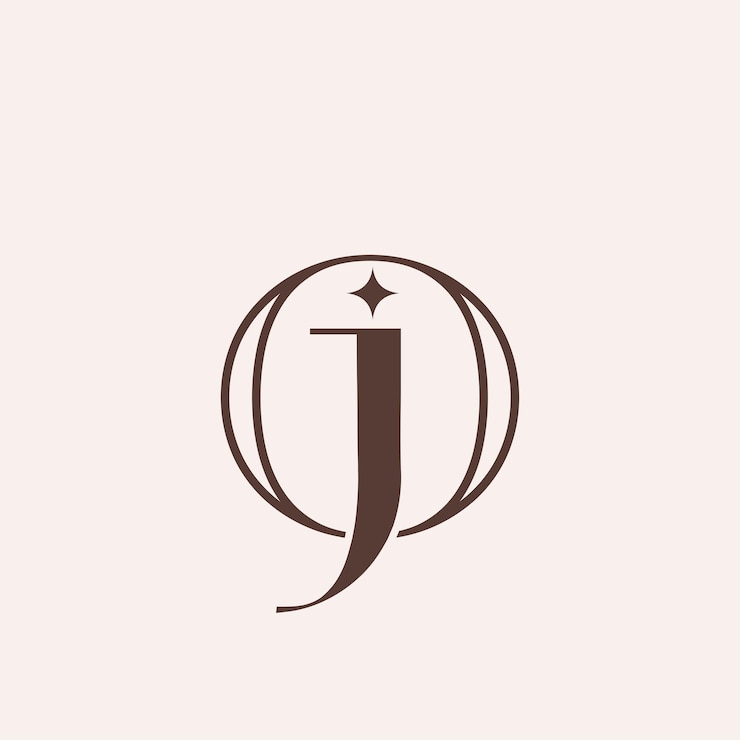 Vector 뷰티 패션 우아한 모노그램 jo 또는 oj