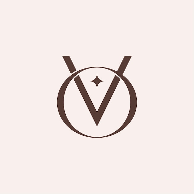 Vector beauty fashion elegant monogram vo of ov