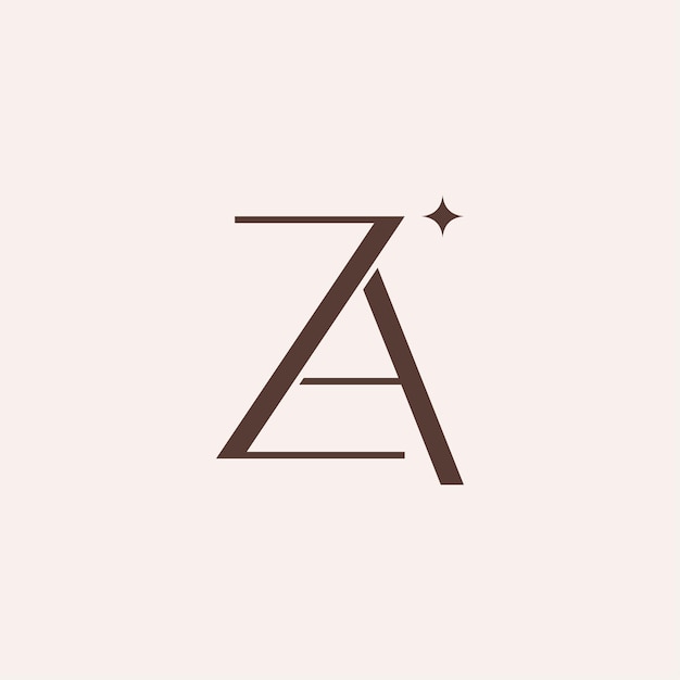 Vector beauty fashion elegant monogram za or az