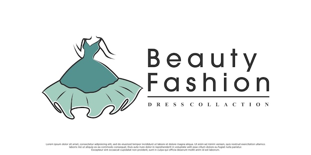 Beauty fashion logo-ontwerp met creatief uniek concept premium vector