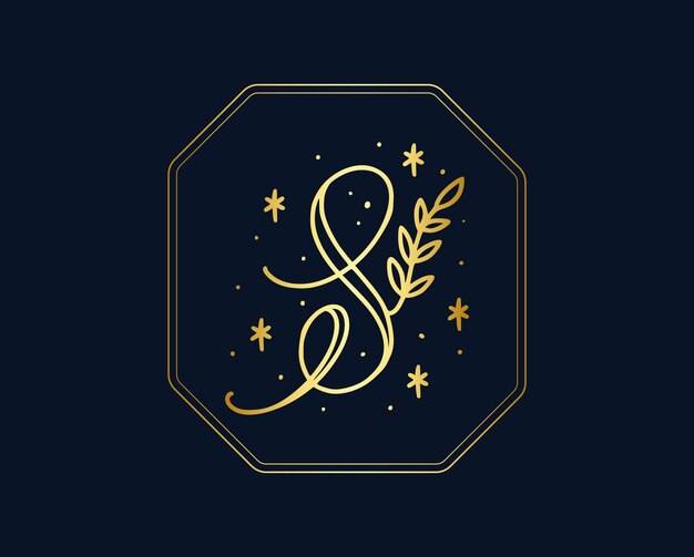 Beauty and fashion S letter logo vector