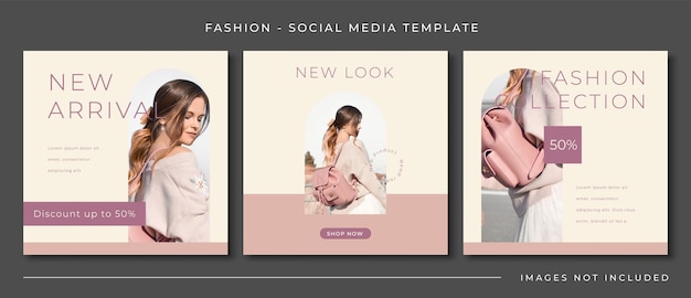 beauty fashion spa sales social media post template design, event design promotion banner vector