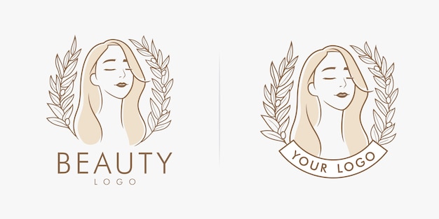 Beauty floral feminine salon logo