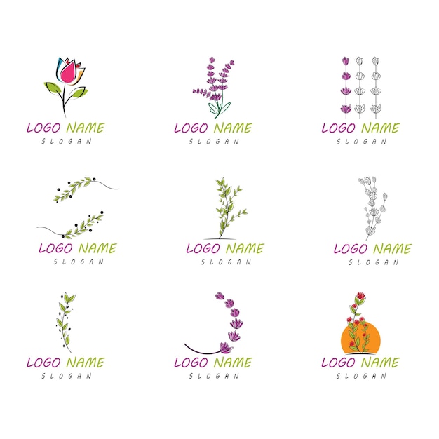 Beauty Florist Botanical Flower Vector Design