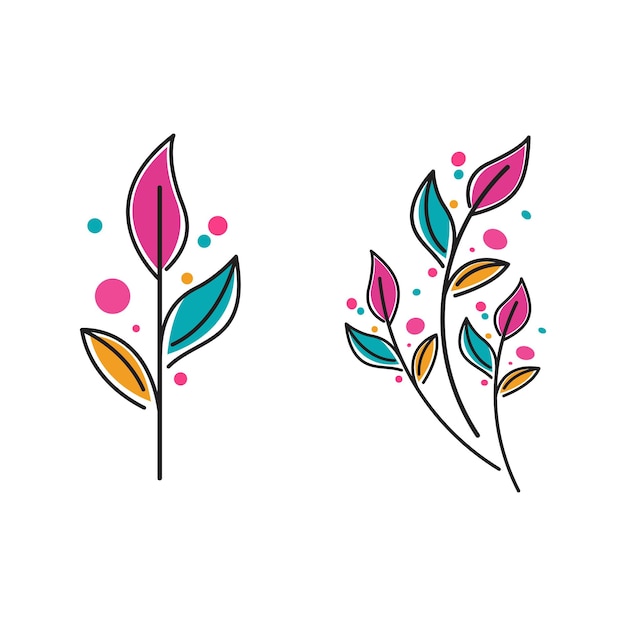 Beauty florist vector icon design template