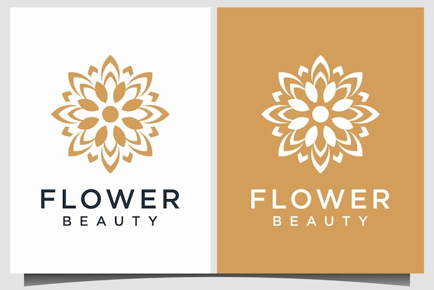 Beauty flower logo design vector template