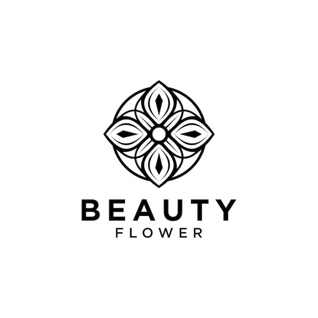 Красота цветочный дизайн логотипа