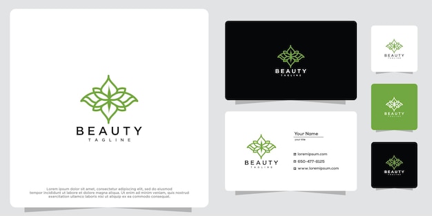 Beauty flower luxury design template