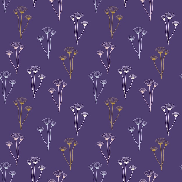 Vector beauty flower seamless pattern