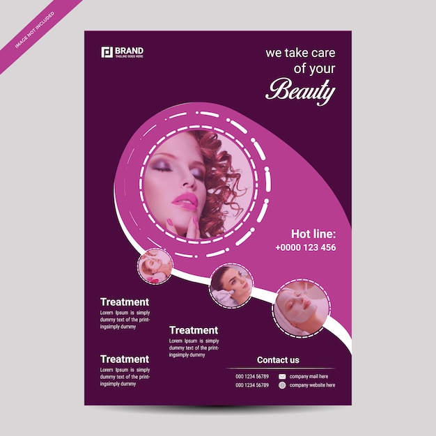 Vector beauty flyer design template beauty flyer