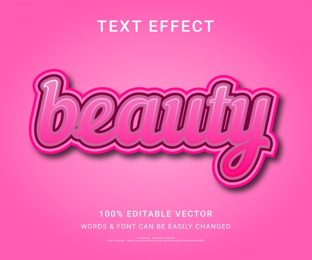 Beauty Full Editable Text Effect