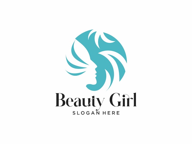 Vector beauty girl logo design good use for fashion salon boutique skin care product