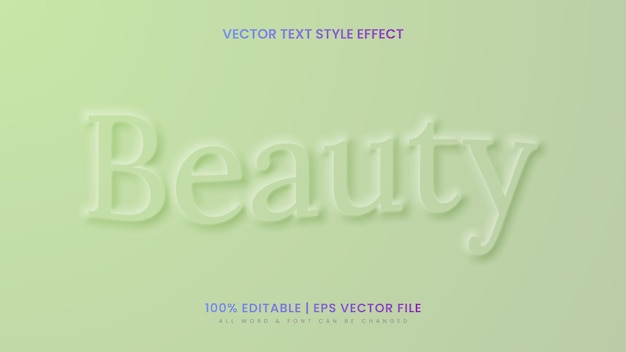 Vector beauty glass morph 3d-tekststijleffect. bewerkbare illustrator-tekststijl.