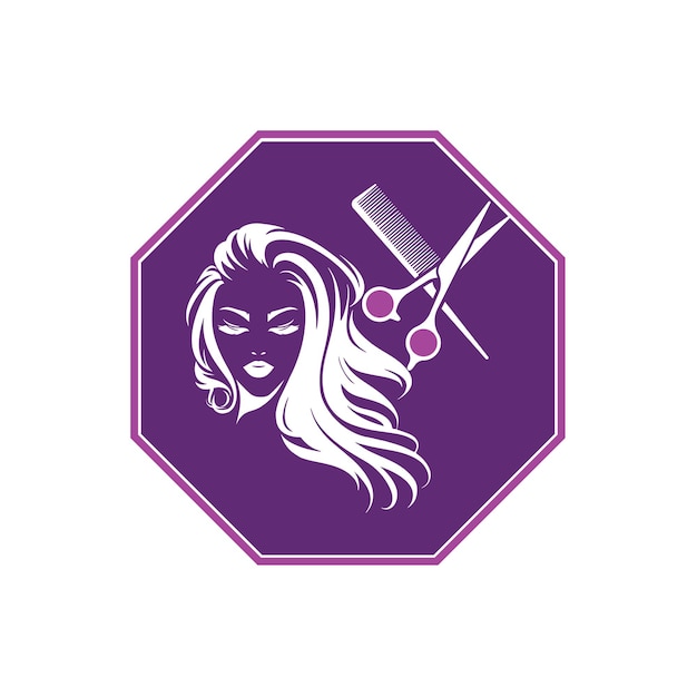 Beauty hair salon logo female fashion logo