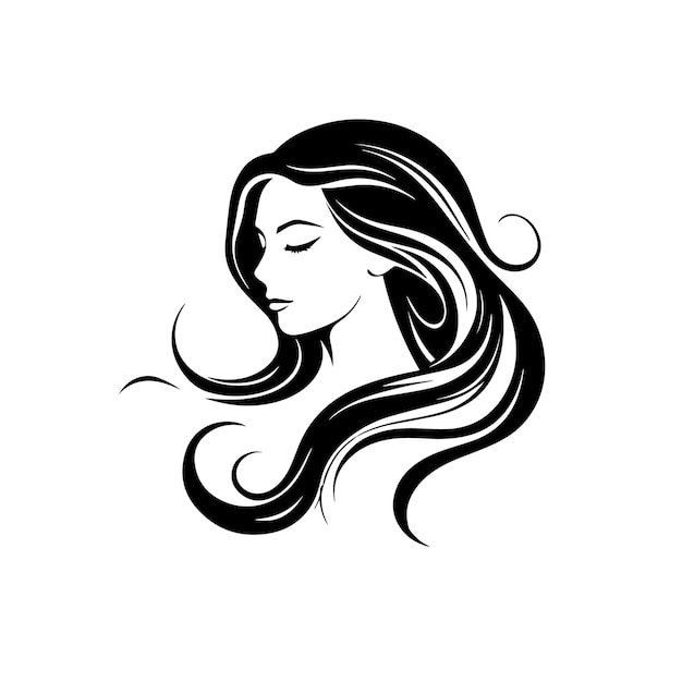 Beauty and hair salon vector logo design