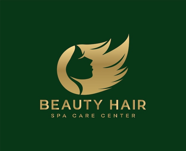 Векторные шаблоны логотипа центра ухода за волосами салона красоты