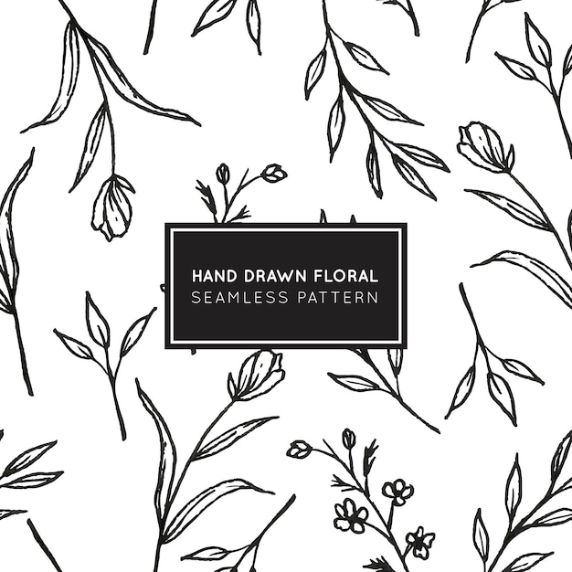 Beauty hand drawn floral seamless pattern