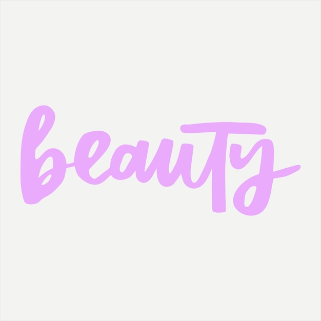 Vector beauty handwritten with a paintbrush word
