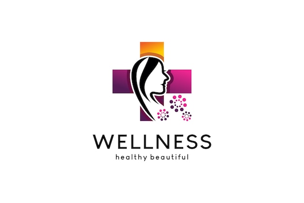 Beauty health logo design with modern and creative concept