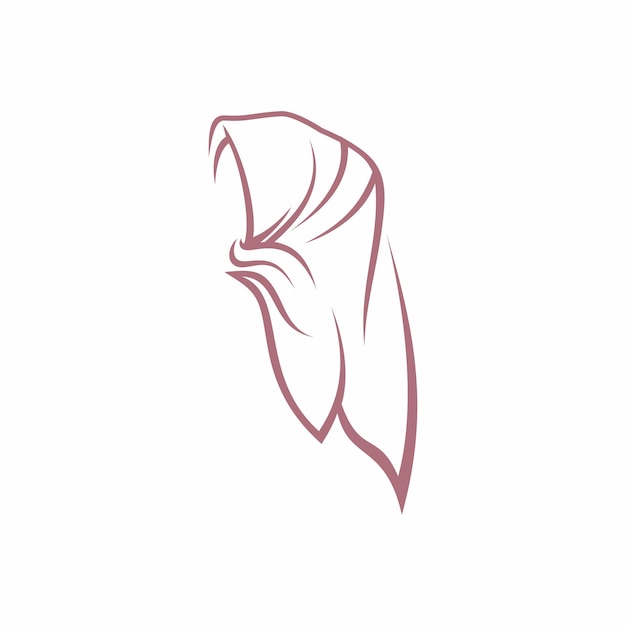 Beauty hijab logo design vector muslimah fashion logo template