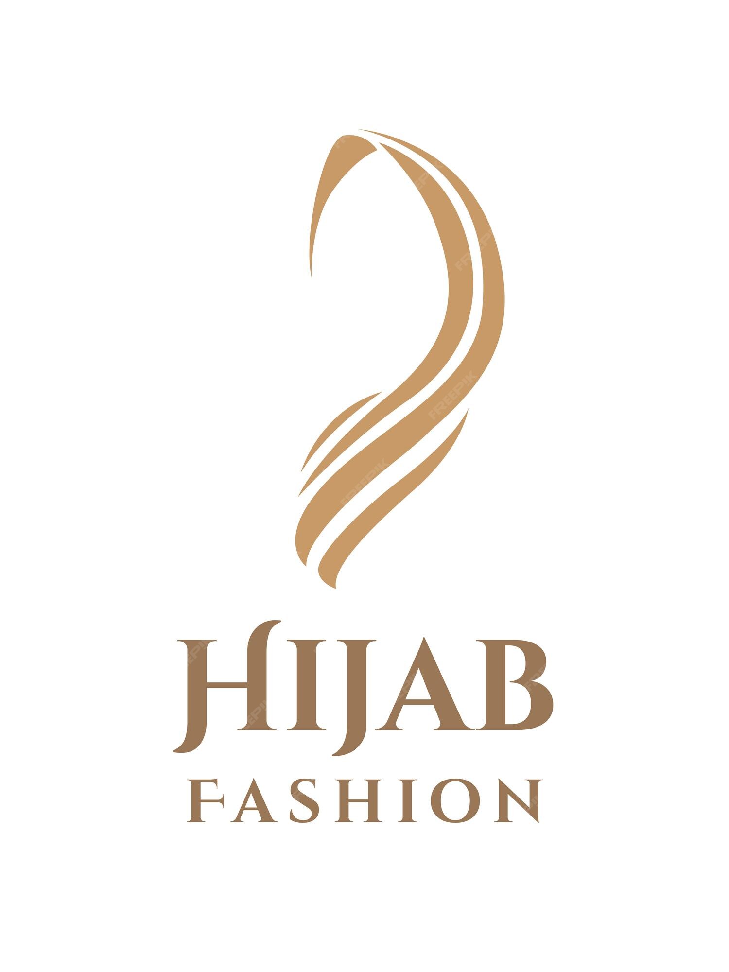 Premium Vector | Beauty hijab scarf logo silhouette