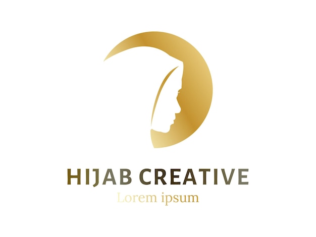 Beauty Hijab Scarf Logo Silhouette