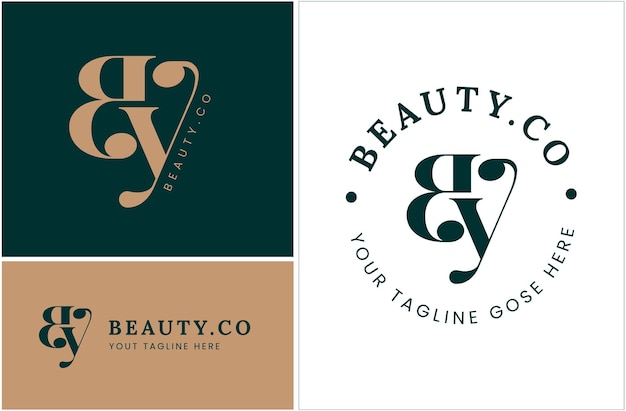 Vettore vettore di illustrazione del logo beauty identity