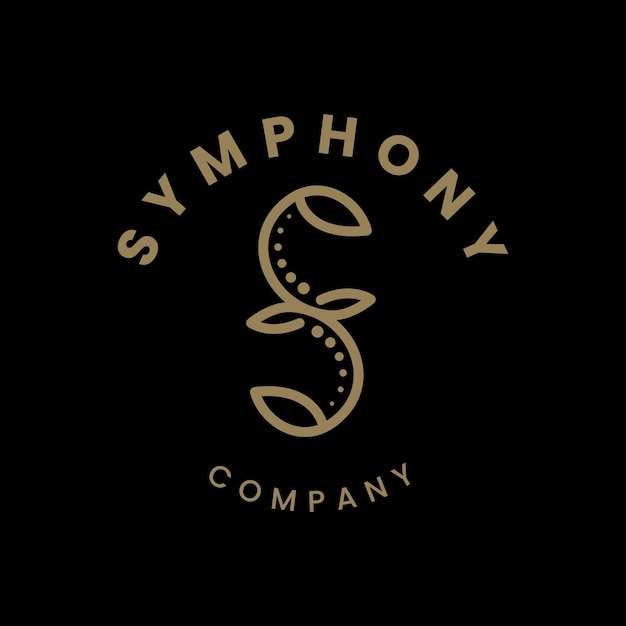 Дизайн логотипа Beauty Initial Letter S Symphony