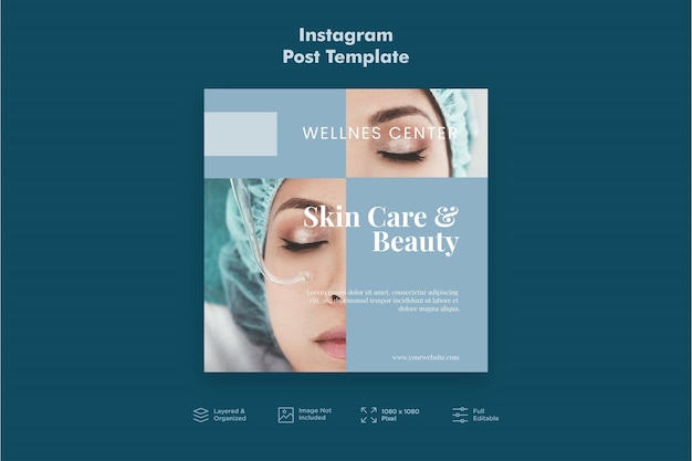 beauty instagram post template