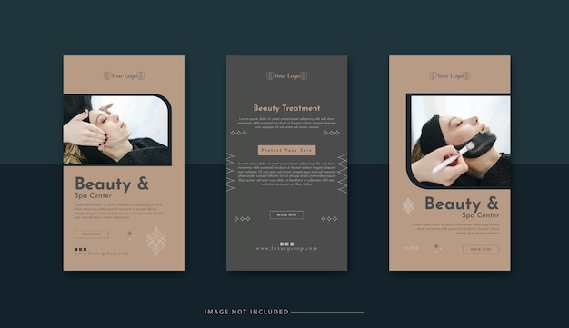 Vector beauty instagram story design template