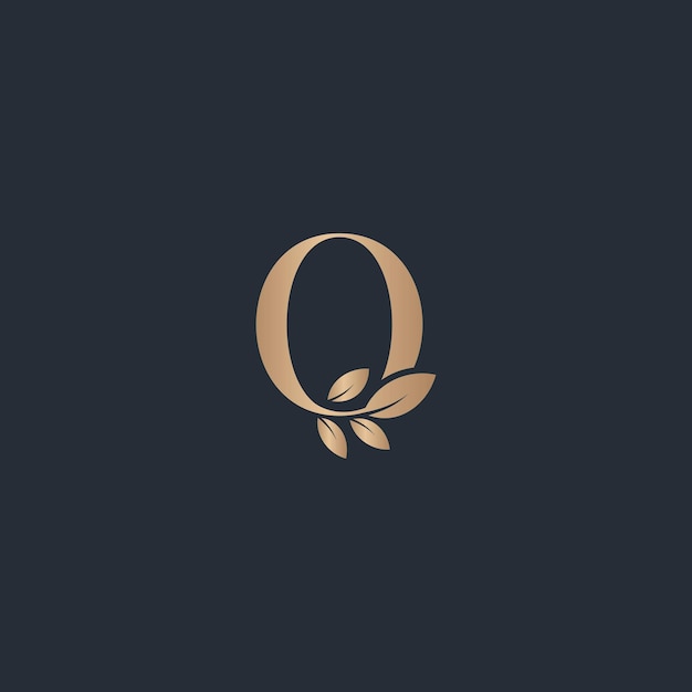 beauty letter logo O leaf luxury logo cosmetic