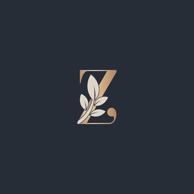 beauty letter logo Z blad luxe logo cosmetisch