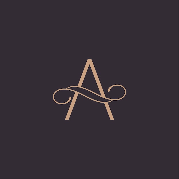 BEAUTY LOGO ART LUXURY HIGH QUALITY LETTER A