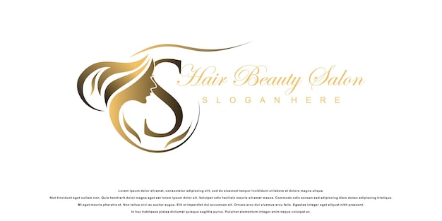 Vector beauty logo beauty logo beauty salon logo hair logo design premium vector