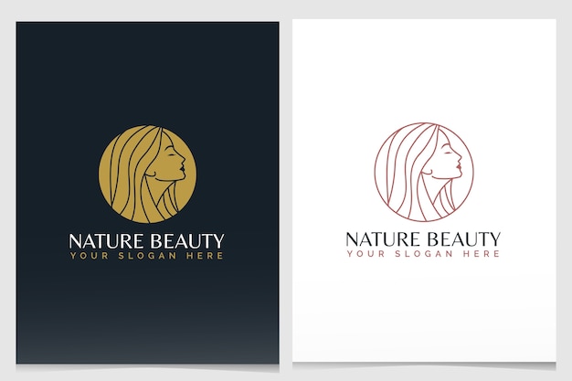 Vettore modello di branding del logo di bellezza