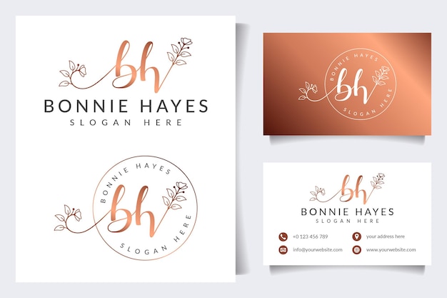 Beauty logo collections with business card template