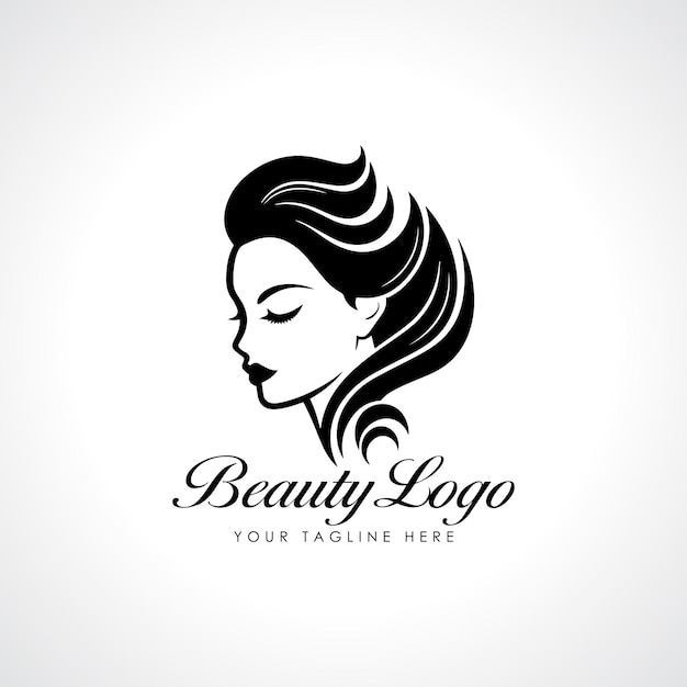 Beauty logo design hair salon logo design