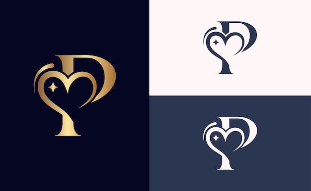 beauty logo design love spa massage letter P