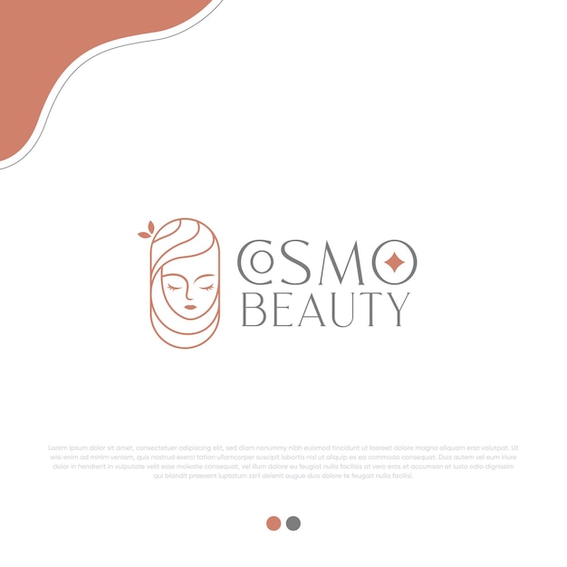 Beauty logo design premium vector