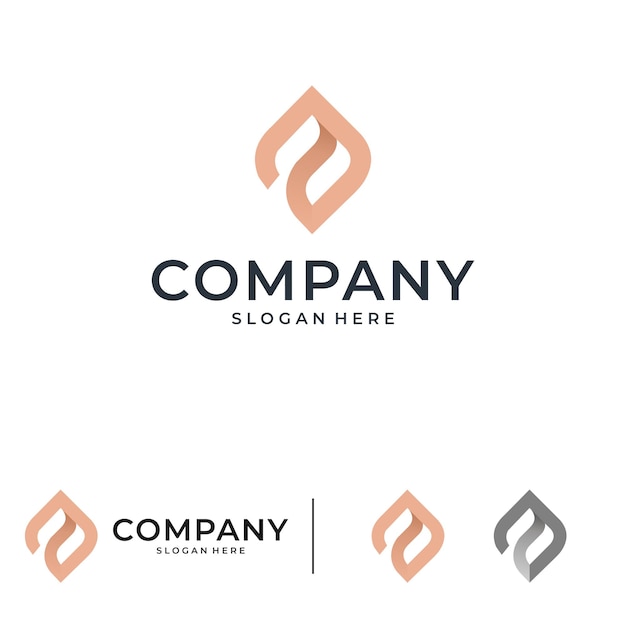 beauty logo initial a concept modern logo premium vector