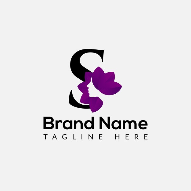 Beauty Logo On Letter S Template Beauty On S Letter Initial Fashion and Beauty Sign Concept