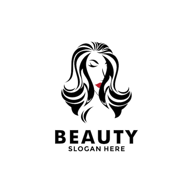 Beauty logo salon en haarbehandeling logo-ontwerp Beauty woman fashion logo template